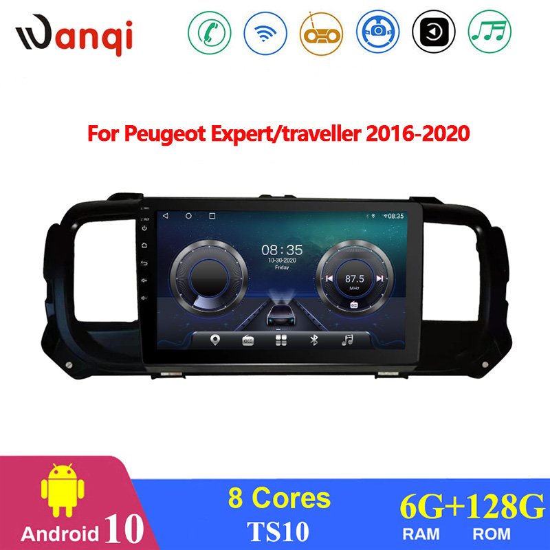 Android 12 car dvd multimedia player radio video Stereo gps navi system For Peugeot traveller 2017-2020