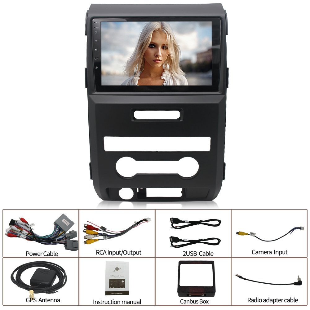 Android Auto Car Radio GPS Navigation Car DVD Player For Manual air conditioner Ford Raptor F150 2009 2010 2011 2012