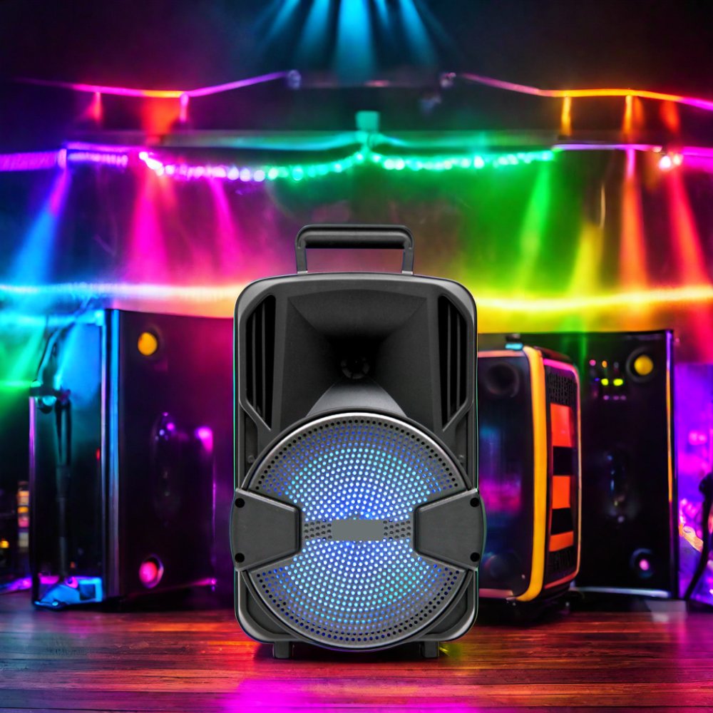 hot selling products 8 inch portable speaker wireless big bluetooth party speaker caixa de music parlantes 8" subwoofer fm radio