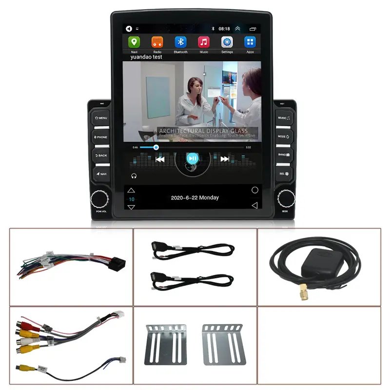 9.7 inch IPS 2.5D Touch Screen 2 Din Universal USB TF Card CarPlay Android 12 GPS Navigation System Car DVD Player