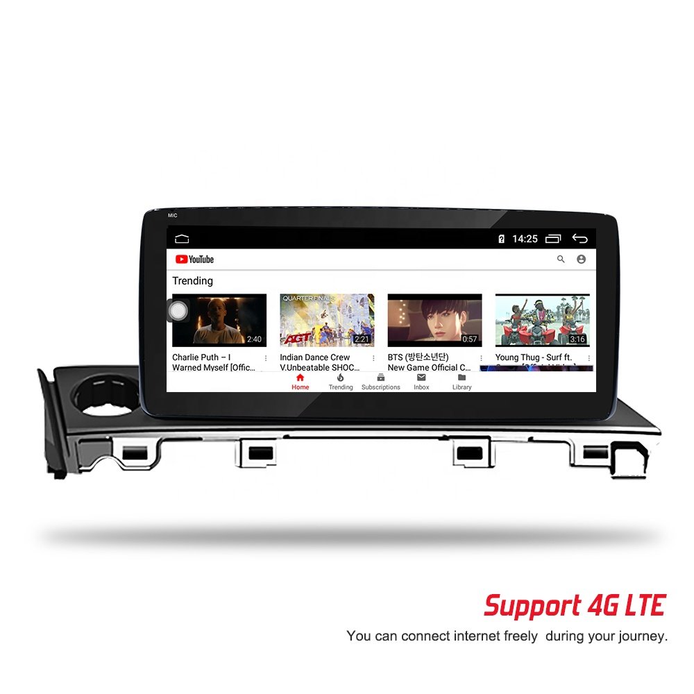Route 10.25inch IPS Android radio for car dual system car gps support original joystick for Mazda 6