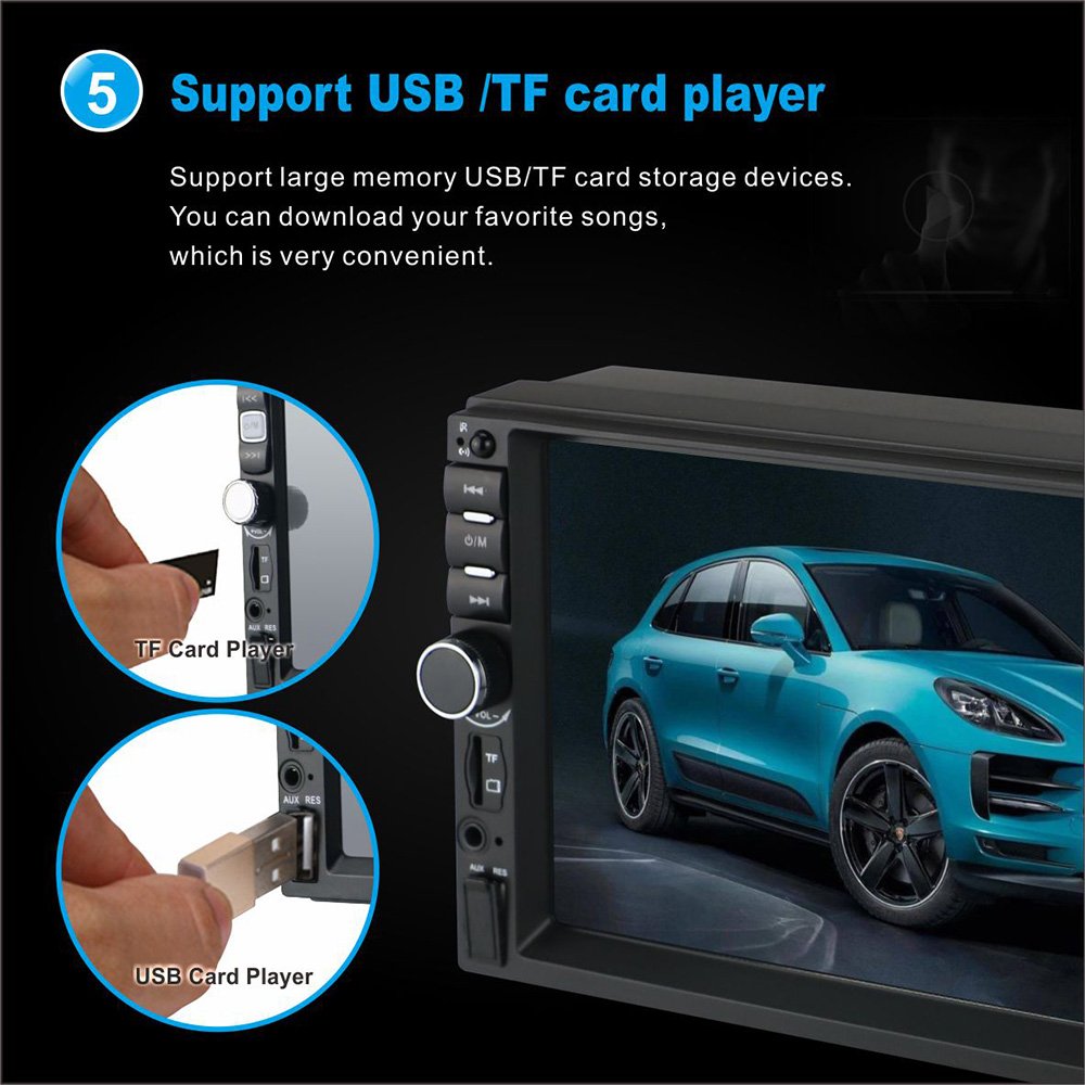 Factory Supply 7inch 2din Android 8.1 System Capacitive Screen Full Touch Screen IOS And Android Car Player Car radio