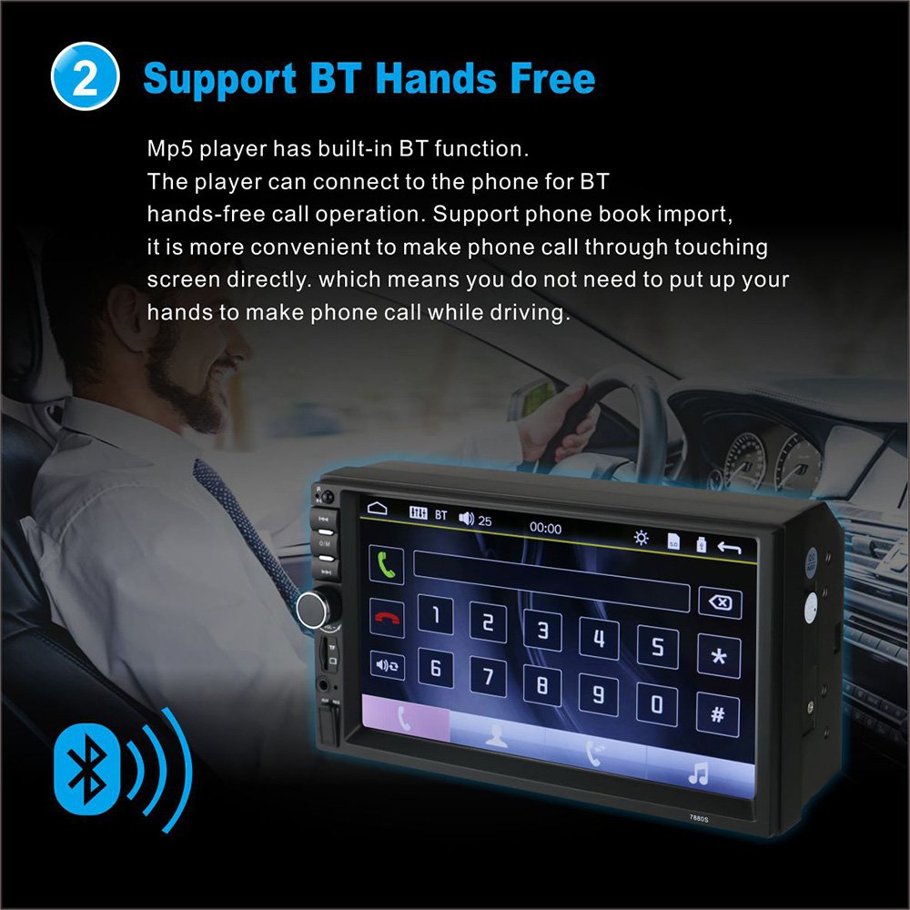 Factory Supply 7inch 2din Android 8.1 System Capacitive Screen Full Touch Screen IOS And Android Car Player Car radio