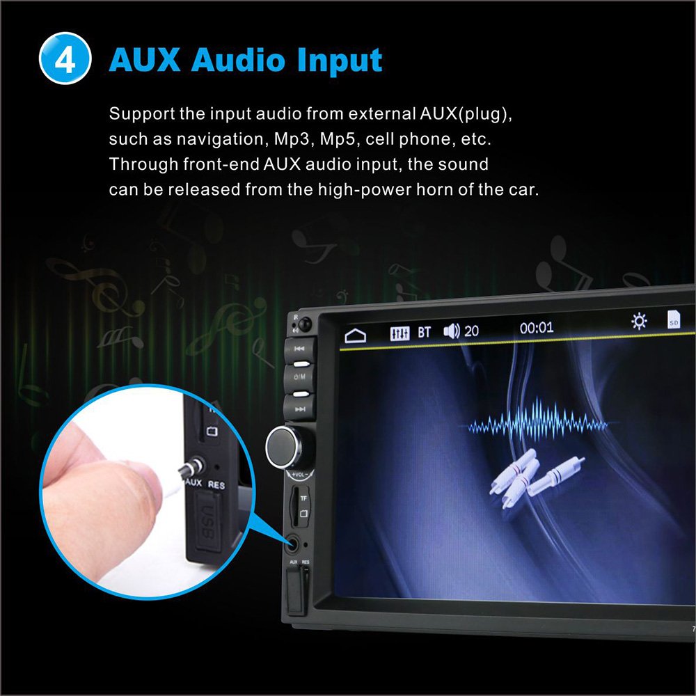 Factory Supply 7inch 2din Android 8.1 System Capacitive Screen Full Touch Screen IOS And Android Car Player Car radio