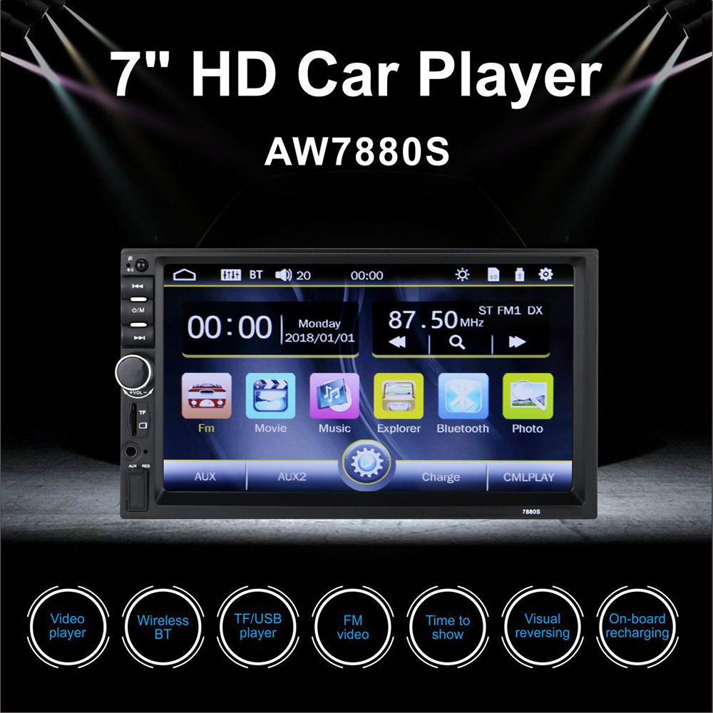 Factory Supply 7inch 2din Android 8.1 System Capacitive Screen Full Touch Screen IOS And Android Car Player Car radio