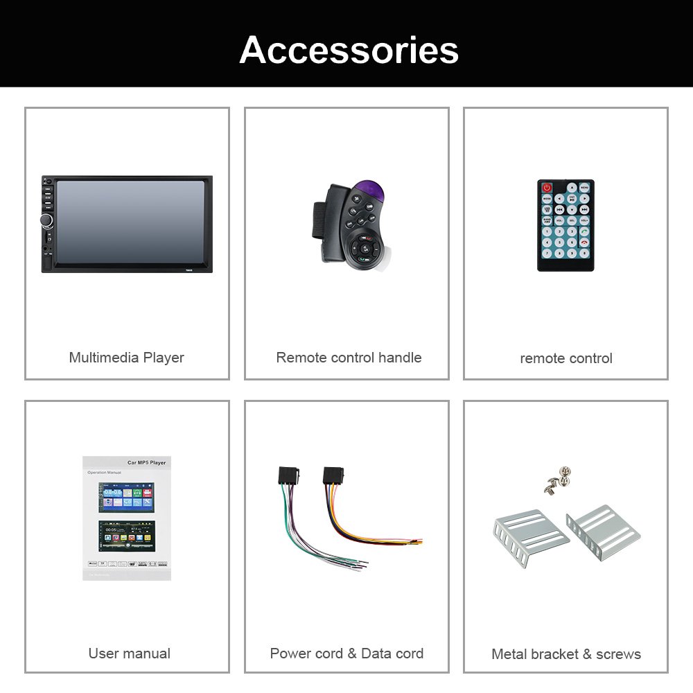 Factory Supply 7inch 2din Android 8.1 System Capacitive Screen Full Touch Screen IOS And Android Car Player Car radio