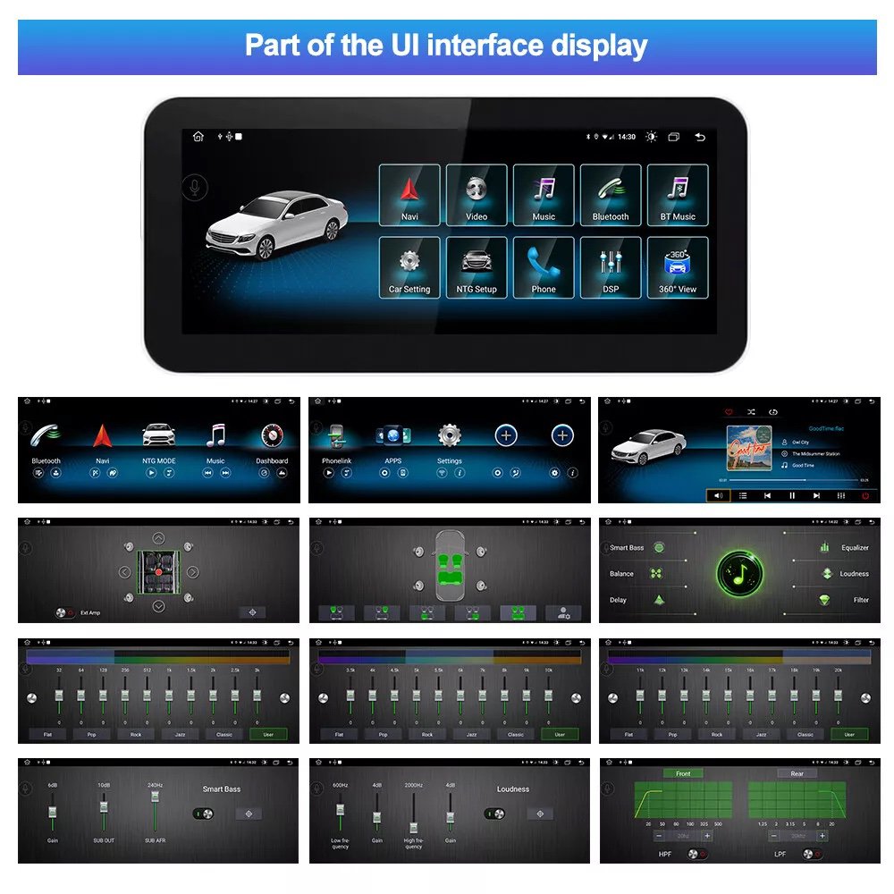 12.3" GPS Android 13 Radio Car Play multimedia player gps navigation For Mercedes Benz C GLC Class W204 W205 NTG5.0 2015-2019