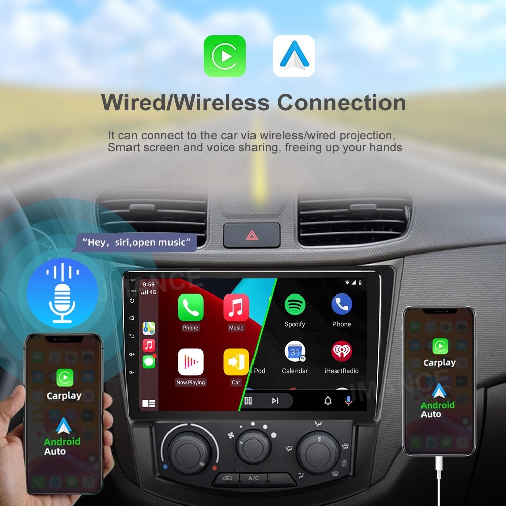 Jmance 9" double din android auto Carplay multimedia player For Mercedes Benz E Class 2002 - 2010 android car radio