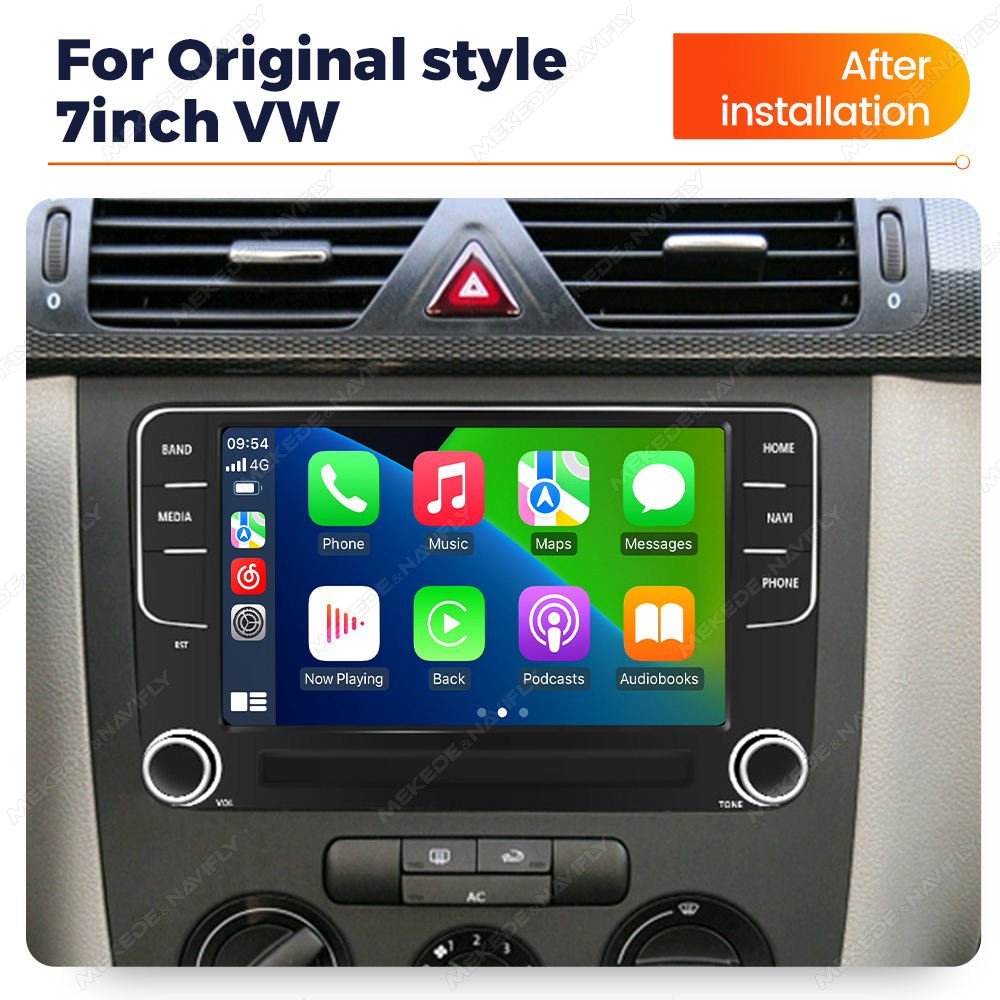 7-inch 2din wifi 4glte car dvd video entertainment stereo player multimedia for Original style 7inch VW car radio android auto