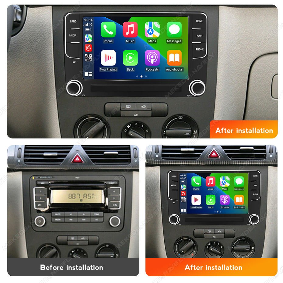 7-inch 2din wifi 4glte car dvd video entertainment stereo player multimedia for Original style 7inch VW car radio android auto