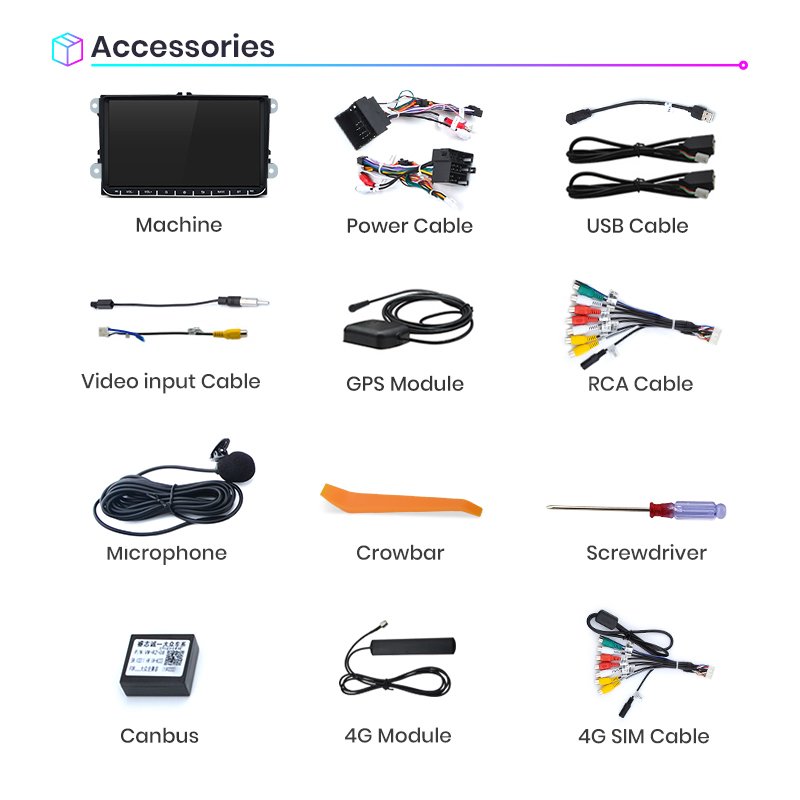 9 inch Android Auto Radio for Volkswagen VW Passat B6 B7 CC Tiguan Touran GOLF POLO Carplay 4G Car Multimedia GPS 2din autoradio