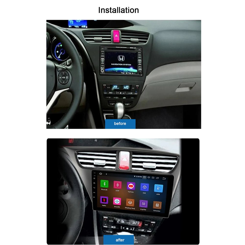 Android Car Multimedia Player for Honda Civic FK 2012-2017 Car DVD Radio Stereo GPS Carplay Screen Video FM AM Auto Head Unit