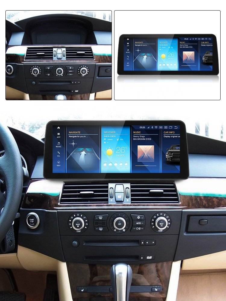Navifly Qualcomm 12.3inch AUTO player Android radio Screen 4G LTE for BMW 5 Series E60 E61cic ccc support dvd map obd tmps