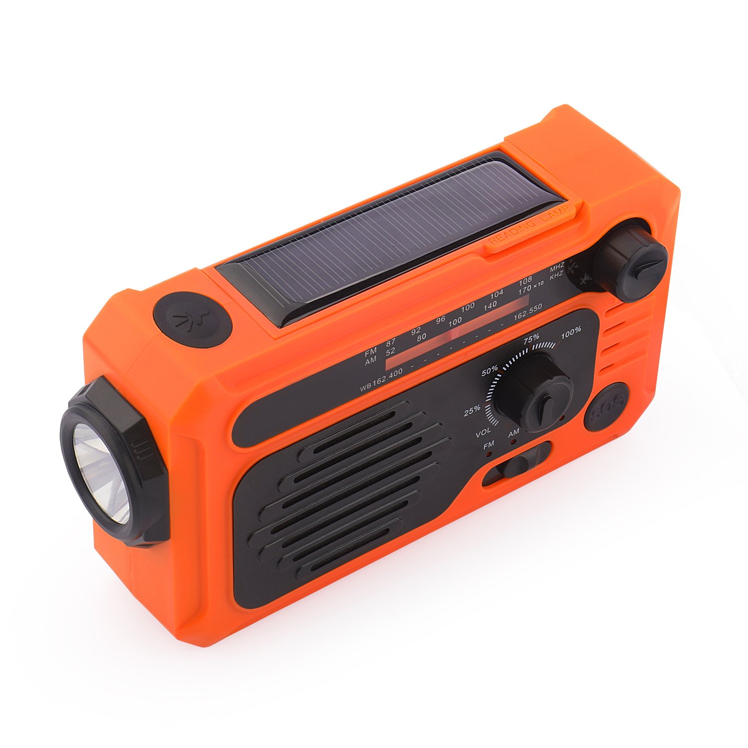 Self Powered AM/FM WB NOAA Solar Radio With torch light desk lamp wireless 2000mAh Power Hand Crank Dynamo Emergency SOS Radio
