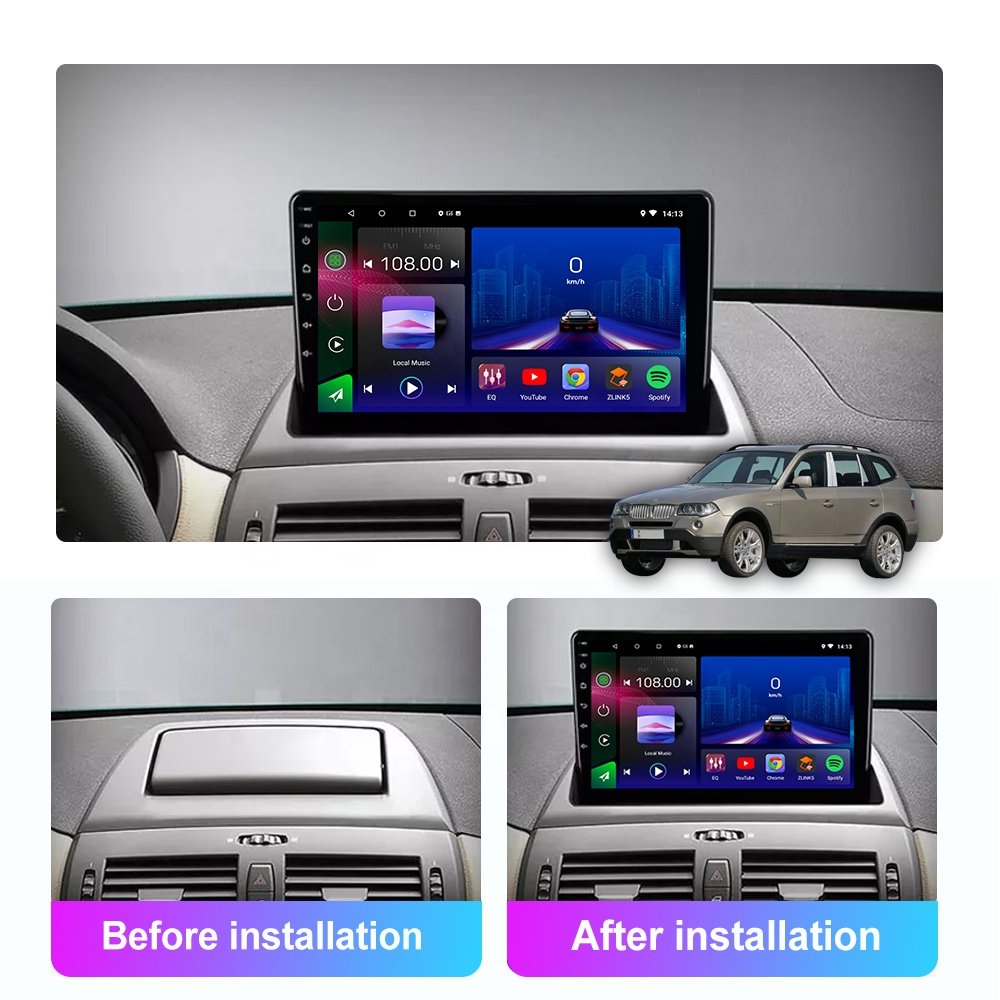 Jmance 9Inch Hendunit For Bmw X3 E83 2003 - 2010 Frame Dashboard 2 Din Android Auto Carplay Car Multimedia Player