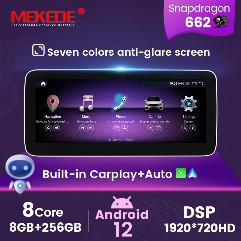 MEKEDE AUTO Android Car DVD Player Navigation for Mercedes Benz a Class W176 CLA Class W117 GLA X156 Car Radio Support 8-core