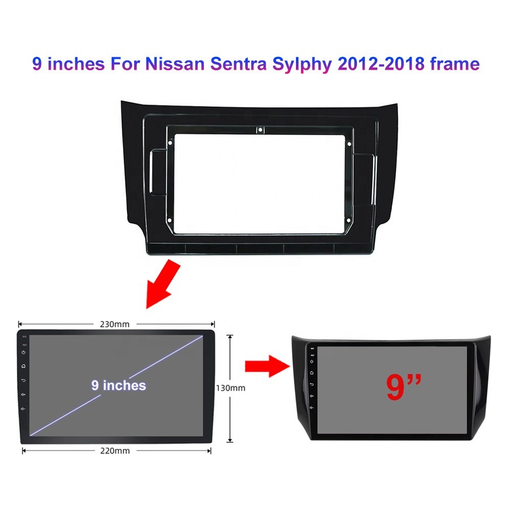 Jmance 9 Inch 2 Din Auto Radio Dvd Player Dsp Carplay Gps Car Stereo Android 2Din For Nissan Sentra Sylphy 2012-2018 Frame