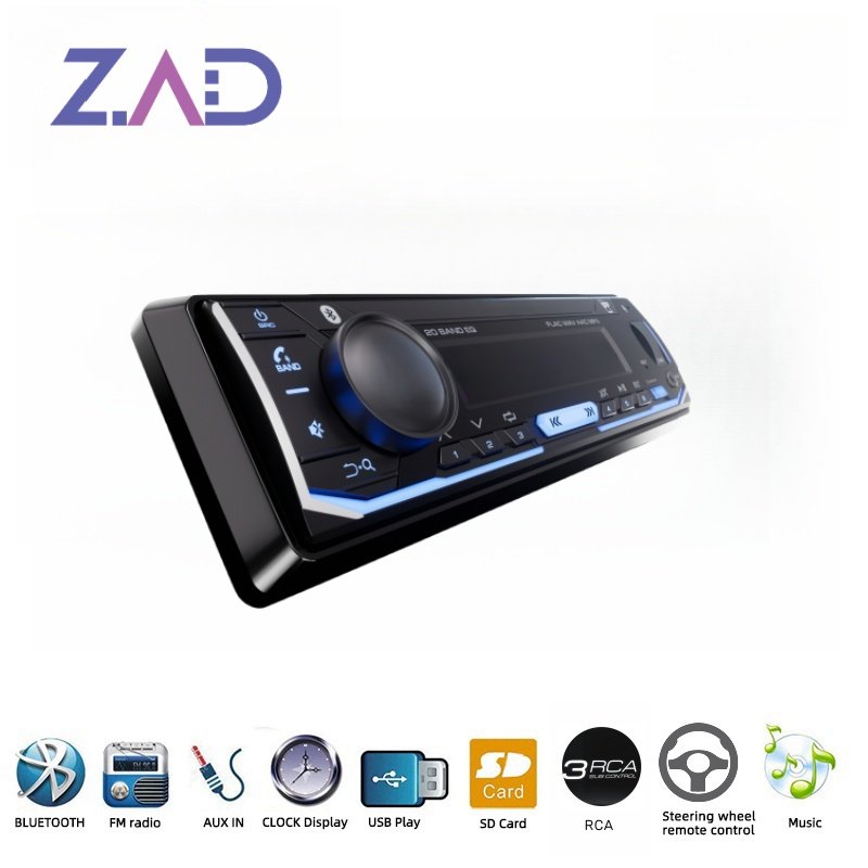 New Portable Single Din Car Stereo MP3 Player Bluetooth USB Radio Tuner AUX/USB Port 12V Voltage SupportsAPE AAC Audio Formats