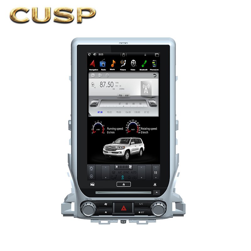 13.3'' Car Screen Android GPS Navigation Radio with HD Screen Carplay Video Player for TOYOTA LAND CRUISER LC200 2016- VXR