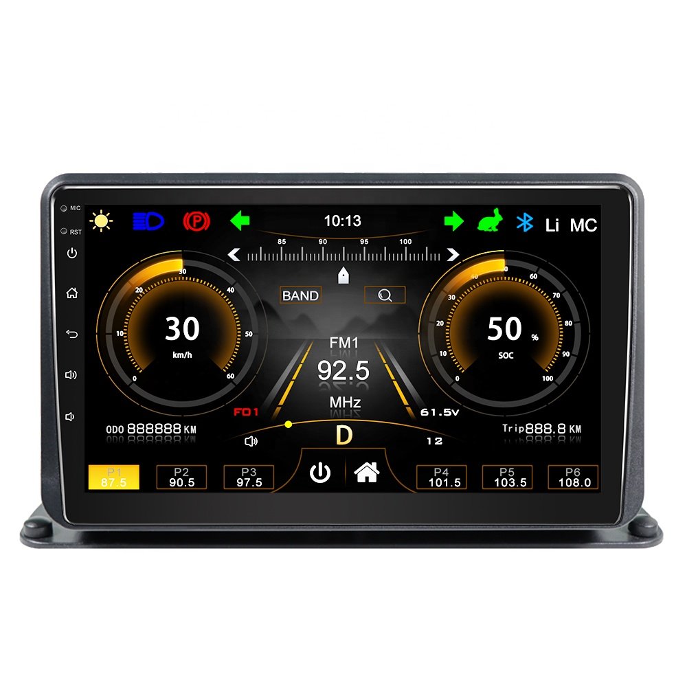 Jmance 10 inch Head unit Set language For Golf cart instrument multimedia BT music radio in one
