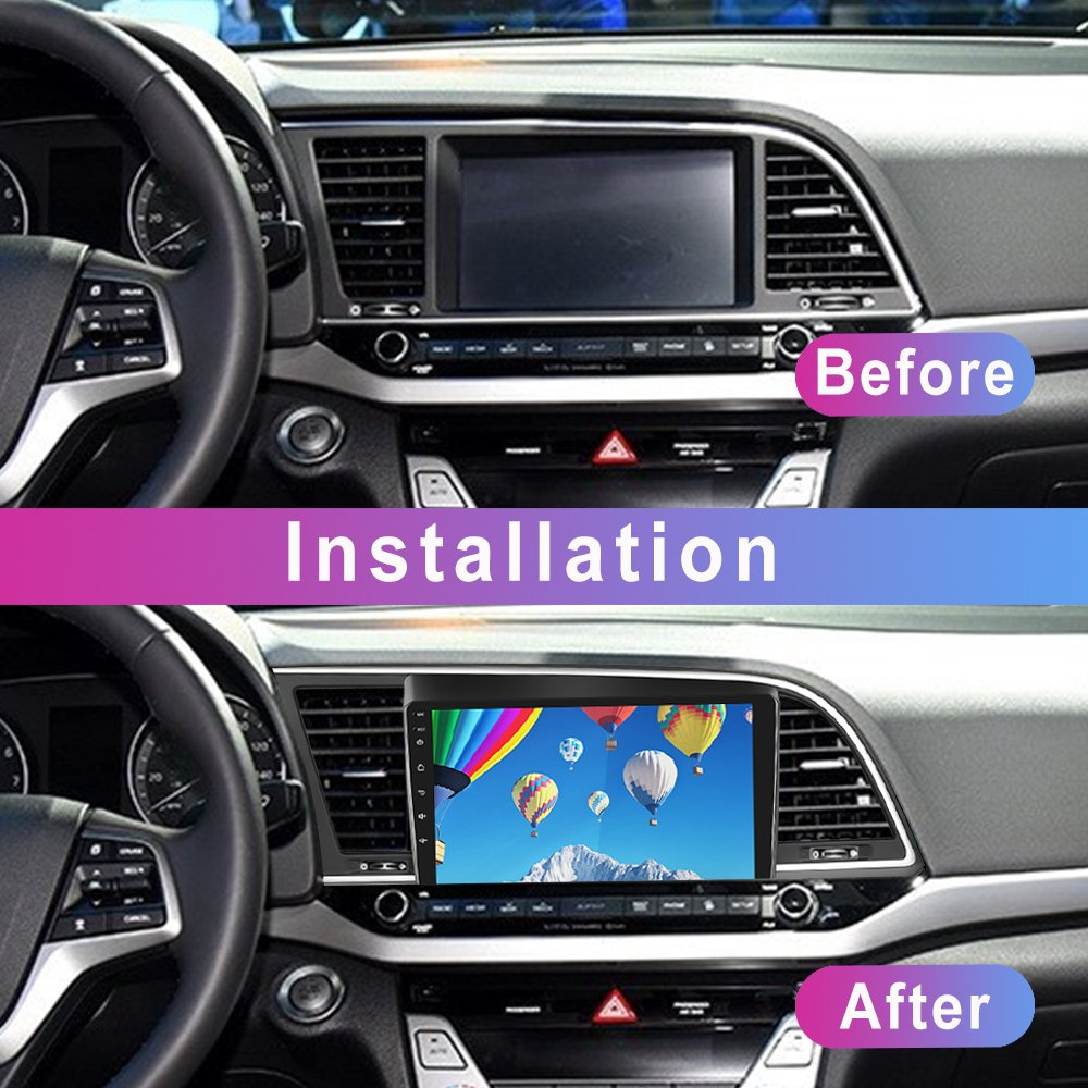 Podofo 2 Din 9'' Android Dashboard Car Radio Frame Special Kit For Hyundai ELANTRA 2016 Damage-free Kit Car Fascia