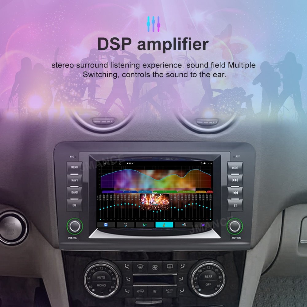 Jmance 8" Autoradio Gps Navigation For Mercedes Benz Ml-Class W164 2005-2012 Frame Android Auto Carplay 2 Din Car Radio