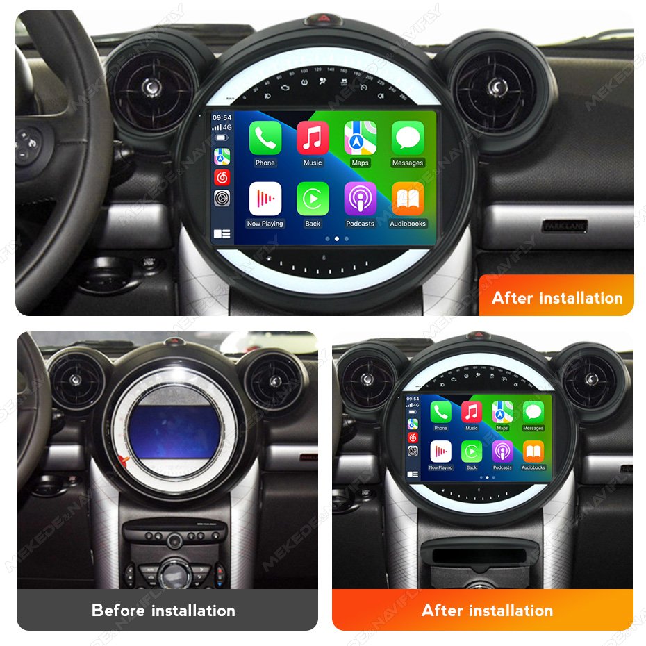 MEKEDE MS Android 13 car-play auto gps navigation 8+256G WiFi 4G LTE cooling fan for BMW Mini 2010-2016