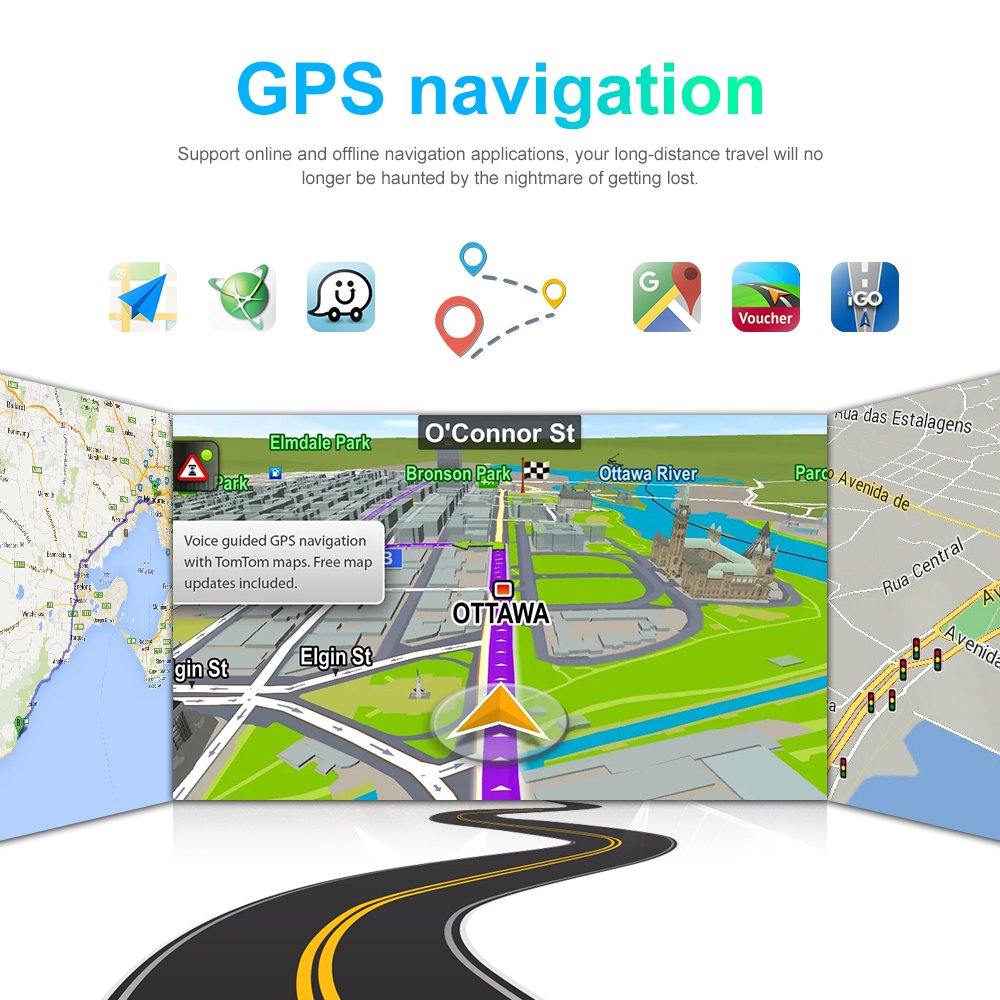 Car Android large screen 10.1-inch shaking head machine 360 degree navigator WIFI integrated host large screen universal machine