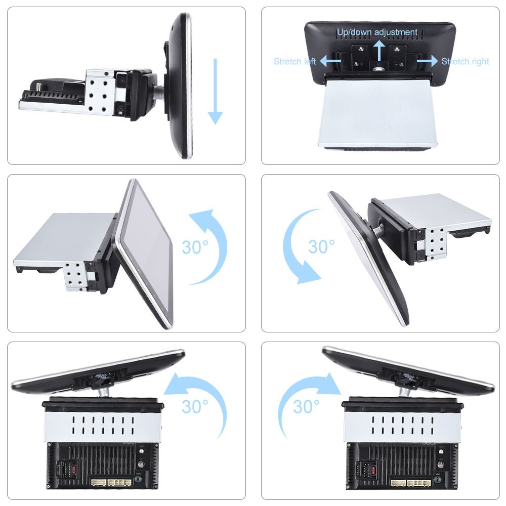 Car Android large screen 10.1-inch shaking head machine 360 degree navigator WIFI integrated host large screen universal machine