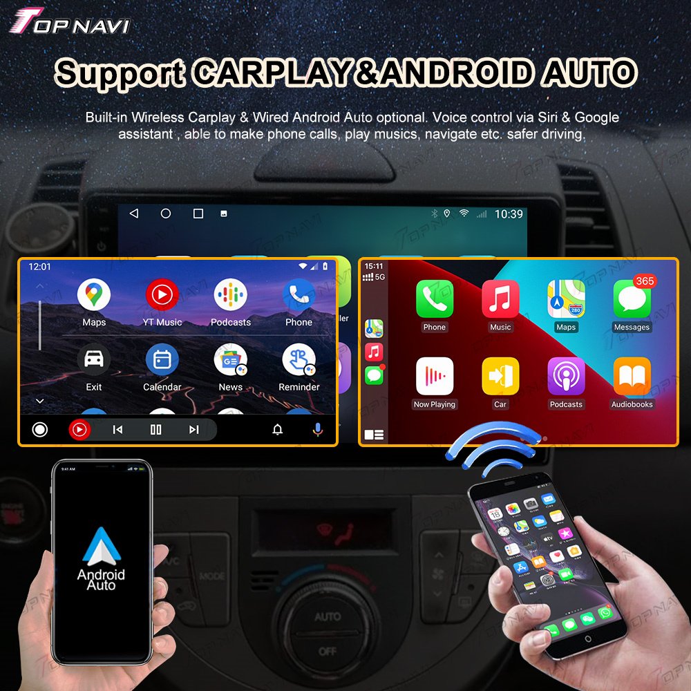 9 Inch Car Stereo IPS 2.5D Screen TS18 Full Touch Screen Car Radio GPS Navigation with IPS 4G Carplay for Universal Car