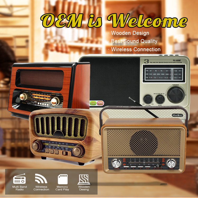 China Vintage 80S Retro Stereo Recorder Am Fm Usb Tf Bt Cassette Record Portable Radio