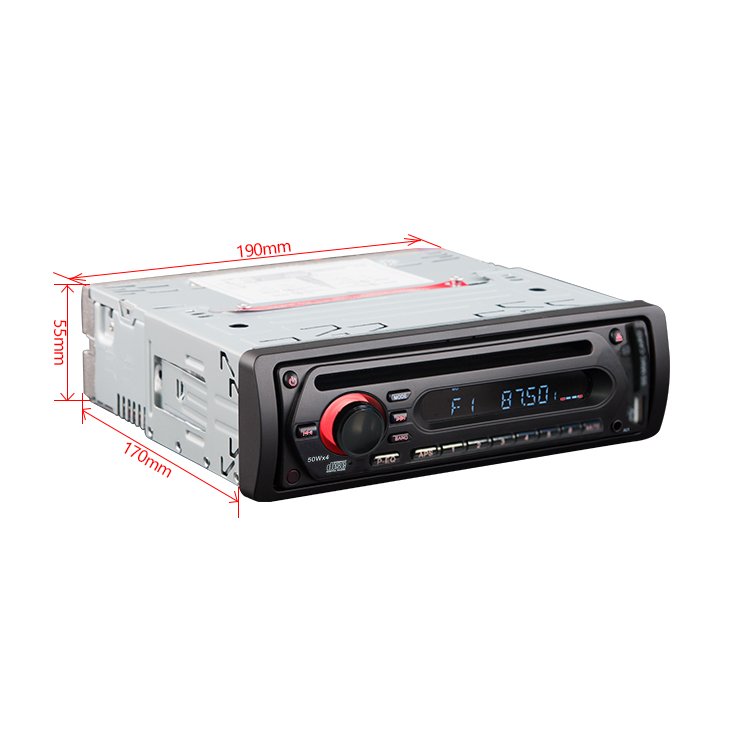 ViewTech Manufacturer Car Bus Universal Single Din Stereo Radio DC 24V DVD Mp3 Player BT USB FM Display