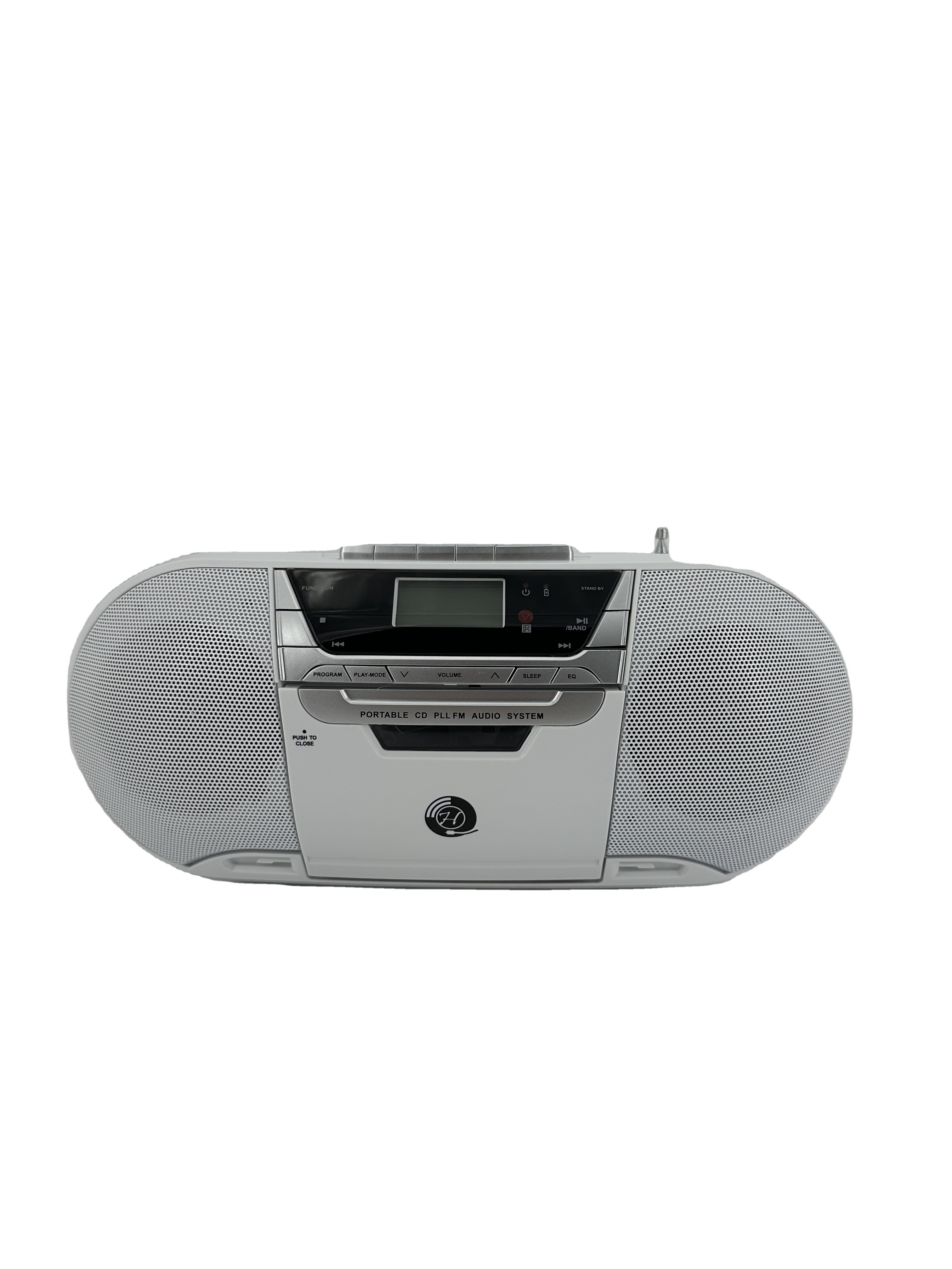 Retro Portable Audio Boombox CD Player with CD USB BT FM Radio Built in Bass Speakers