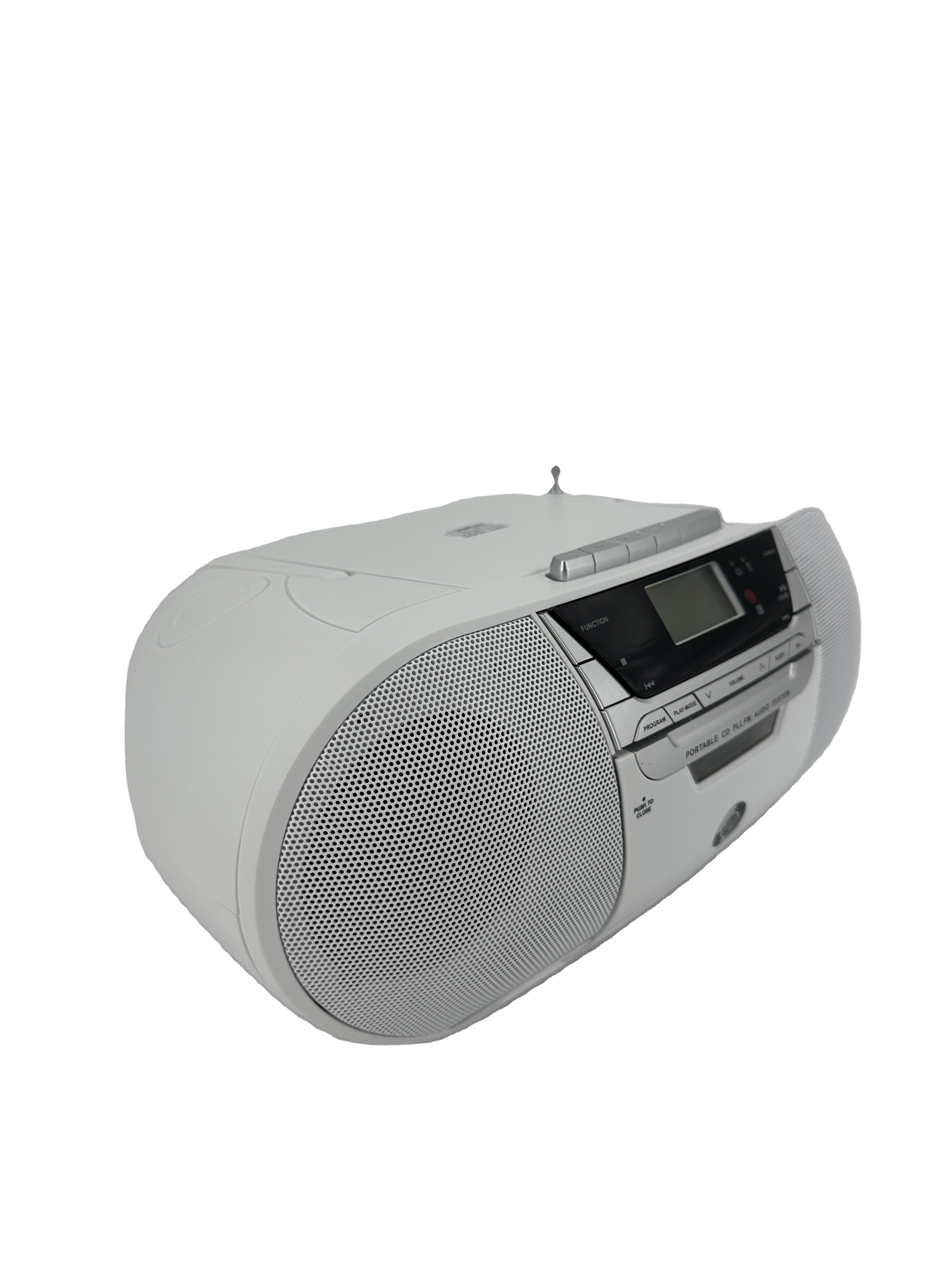 Retro Portable Audio Boombox CD Player with CD USB BT FM Radio Built in Bass Speakers