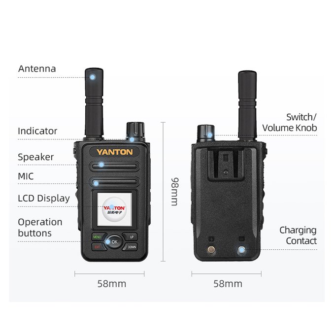 poc radio 4g push to talk network ham radio gps YANTON T-X8Plus