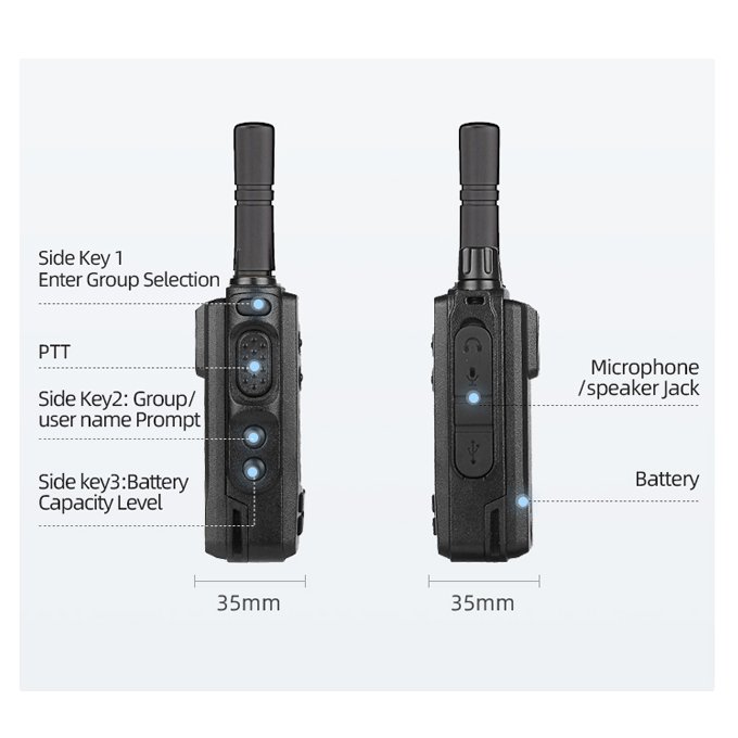 poc radio 4g push to talk network ham radio gps YANTON T-X8Plus