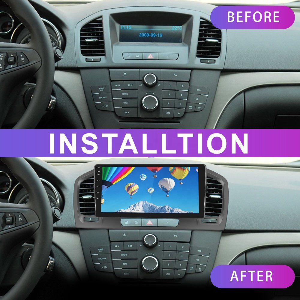 Podofo UK Warehouse Wholesales 9" Car Radio Frame For Buick Regal 2009-2013/Opel Insignia 2008-2013 Bracket Panel Interface