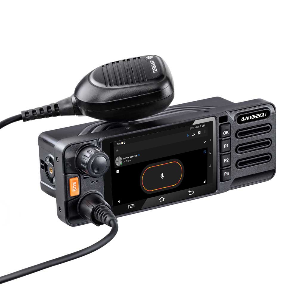 Anysecu 4G Wifi LTE POC Car Radio W9 EU Version TM-9 Mobile Radio Dual Band Walkie Talkie Vehicle Mounted Zello Radio