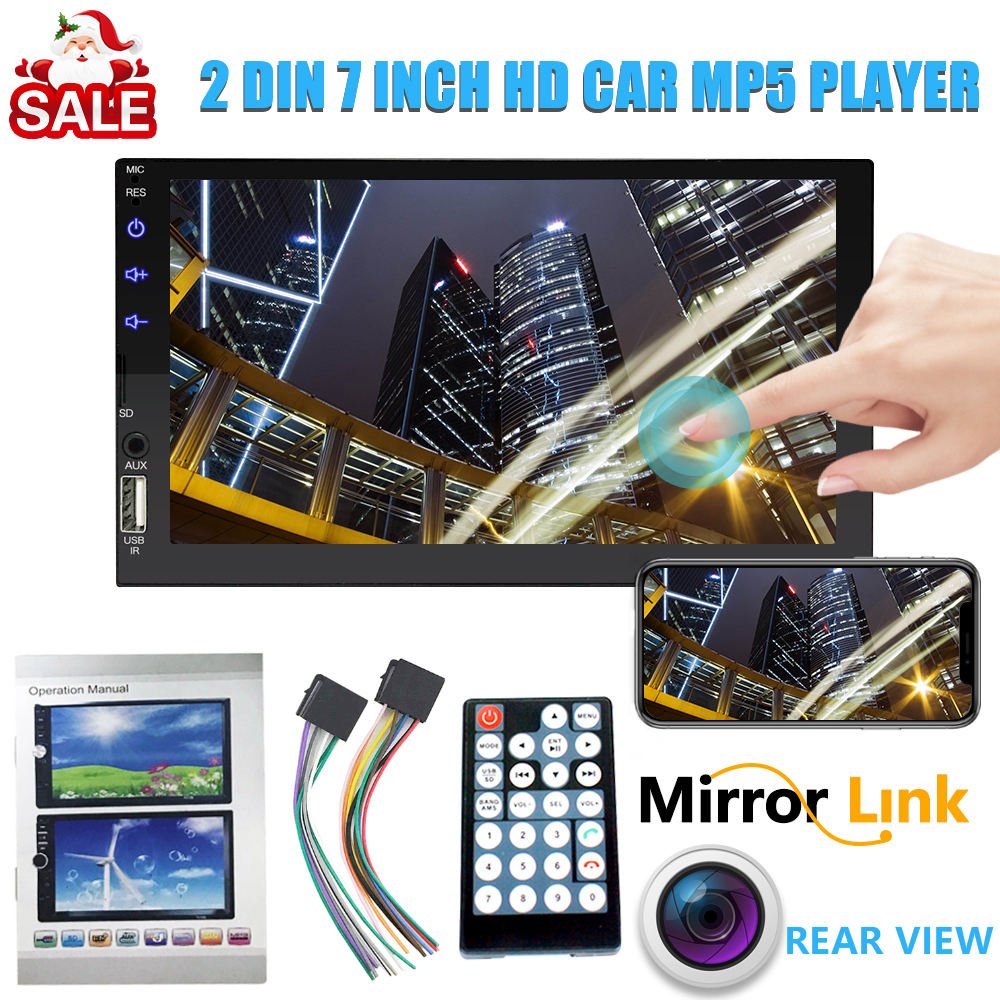 7023 Car Android 12 Radio 7-Inch Gps/Wifi/Tf/Carplay/Auto/Usb/Aux/FM/RDS Touch Screen Car Player