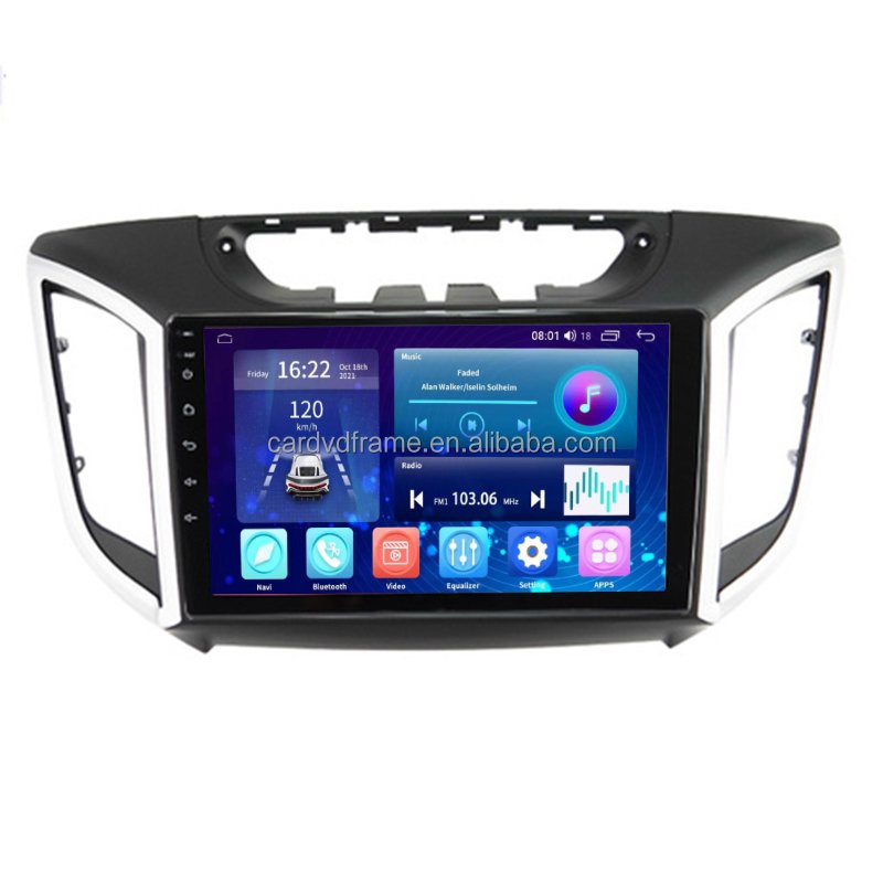 AIjia 9 INCH Car Radio player frame for HYUNDAI IX25/CRETA 2015-2019 Middle East Hot sale android multimedia fascia frame