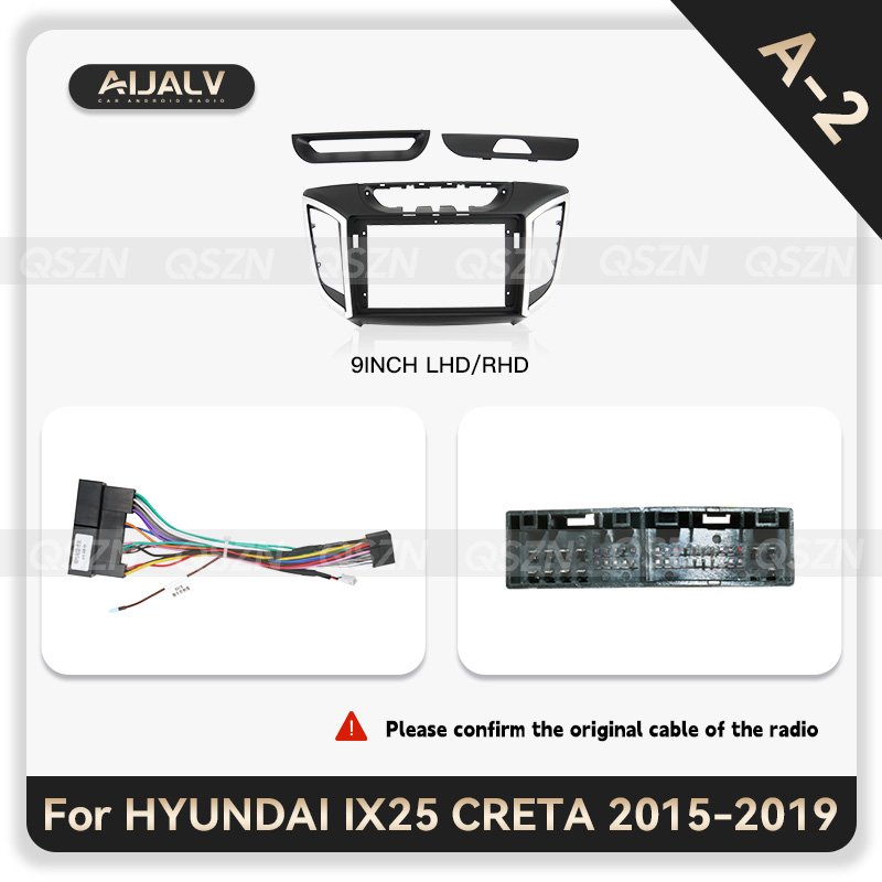 AIjia 9 INCH Car Radio player frame for HYUNDAI IX25/CRETA 2015-2019 Middle East Hot sale android multimedia fascia frame
