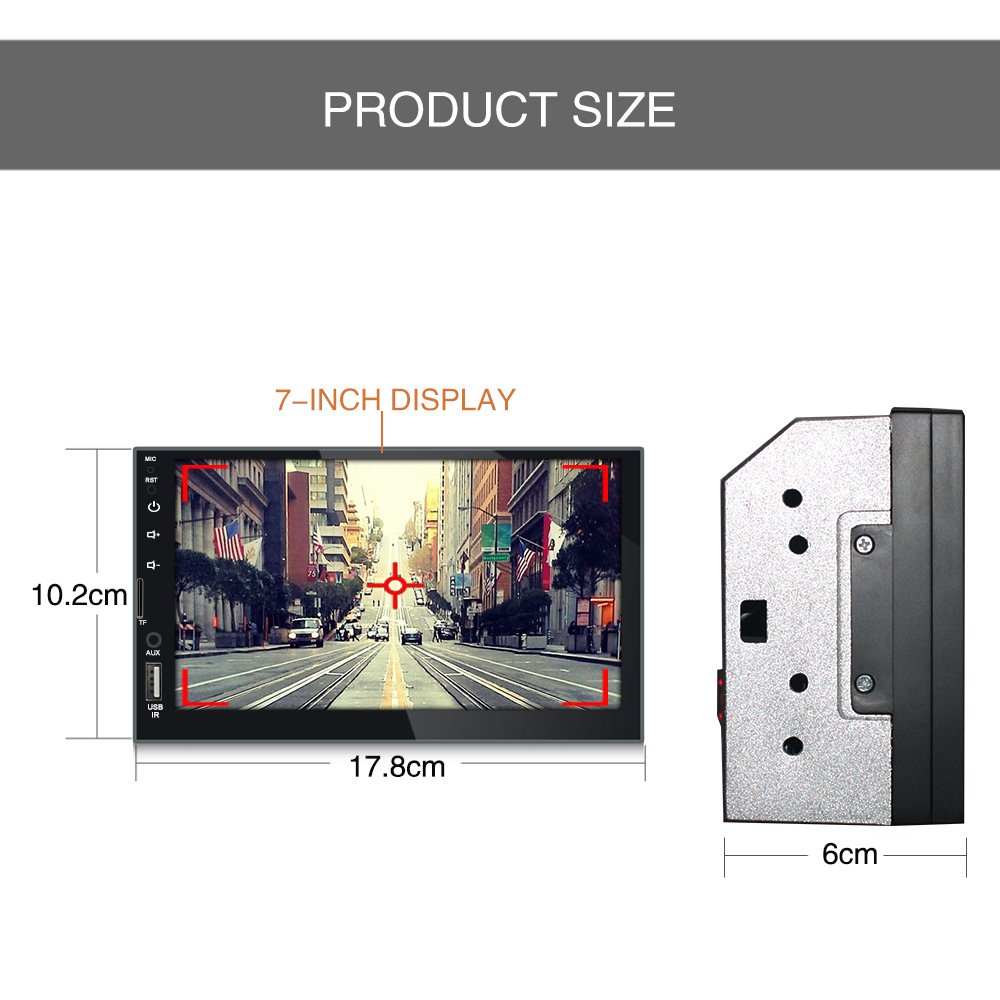 universal 2 Din 7 inch build in auto radio remote control android MP5 DVD player car stereo