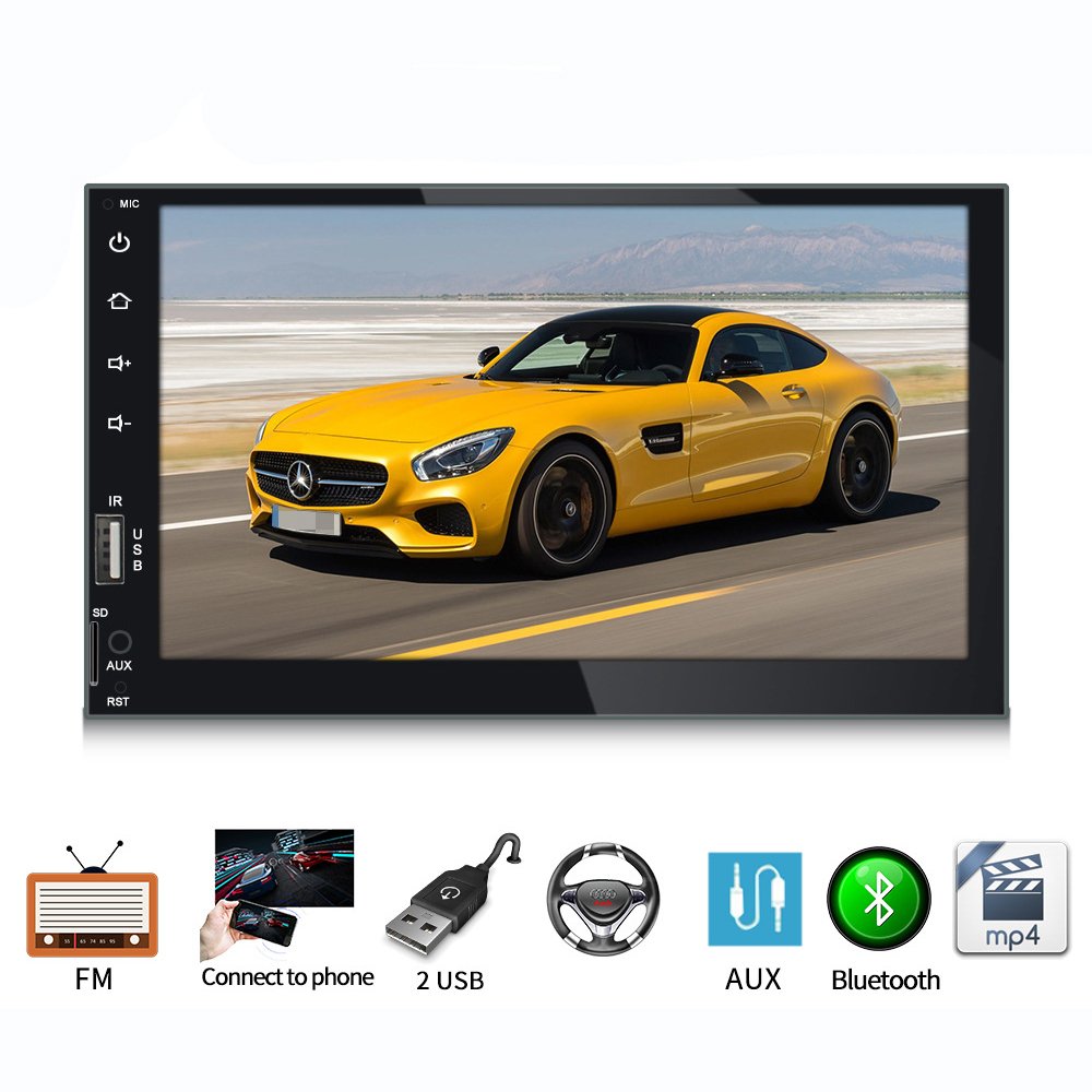 universal 2 Din 7 inch build in auto radio remote control android MP5 DVD player car stereo