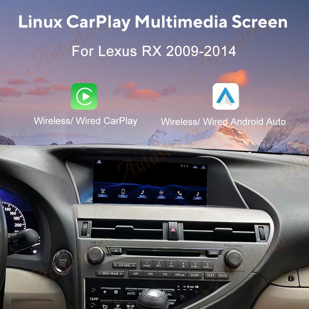 10.25/12.3 inch Linux System Car Radio For Lexus RX 2009-2014 GPS Navigation Stereo Multimedia Player Head Unit Audio DVD