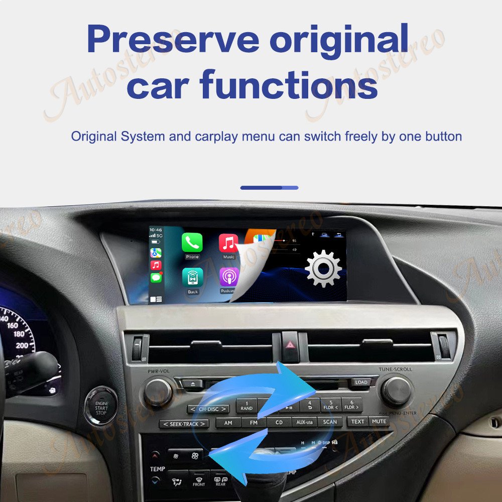 10.25/12.3 inch Linux System Car Radio For Lexus RX 2009-2014 GPS Navigation Stereo Multimedia Player Head Unit Audio DVD
