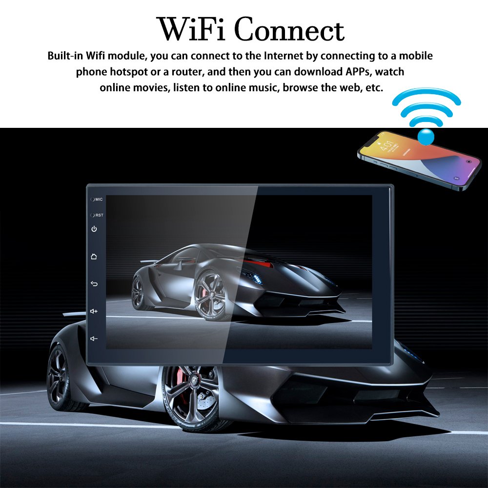 Hot Sale Android Universal 2+32GB/4+64GB/6+128GB Android 11 7/9/10 Inch Touch Screen Car Radio