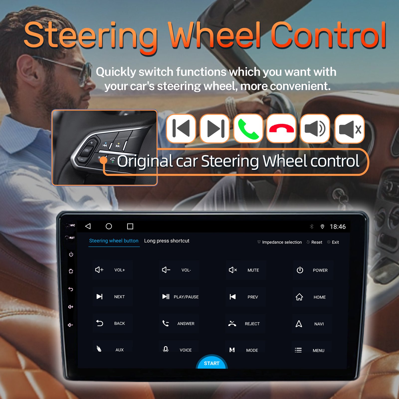 Toyota Tacoma Radio Manufacturer 4 Core 2+64g Android 13.0 Universal Car Radio 2005-2013 GPS Navigation Multimedia Player