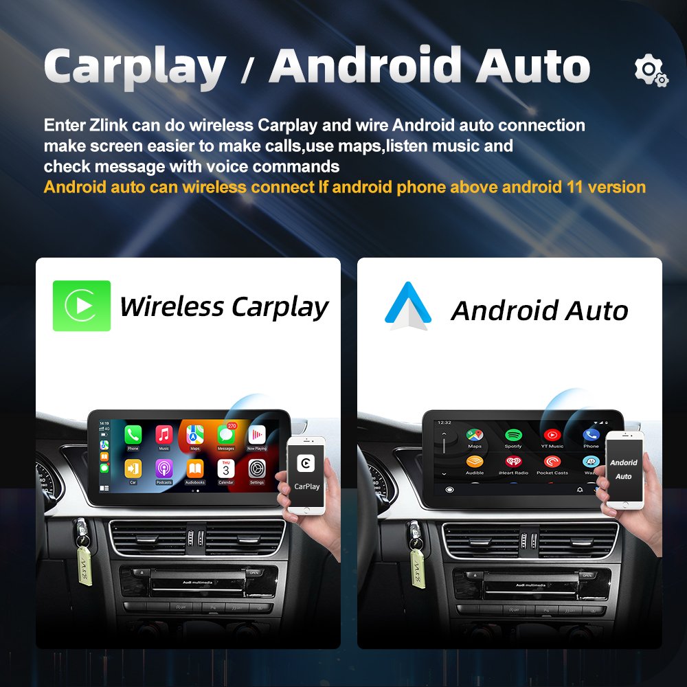 COIKA 8.8 Android Car Media Player GPS Radio For Audi A4 A5 MMI 2G High 2007 2008 2009 BT Audio Touch Screen Auto Carplay Stereo