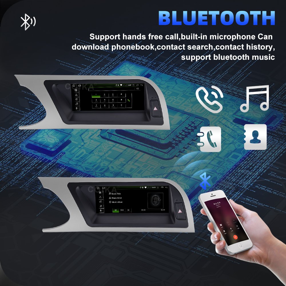 COIKA 8.8 Android Car Media Player GPS Radio For Audi A4 A5 MMI 2G High 2007 2008 2009 BT Audio Touch Screen Auto Carplay Stereo