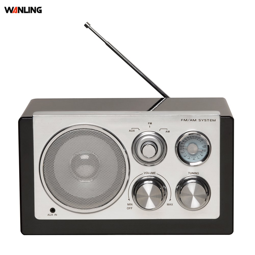 Vintage Retro Wood Radio AM FM Portable Radio With BT